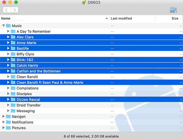 Utiliser Android File Transfer pour copier de la musique d'Android vers Mac