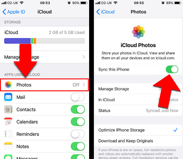 Transférer des photos d'un iPhone à un autre à l'aide d'iCloud