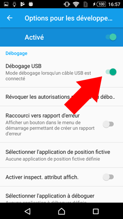 Enable Android USB Debugging