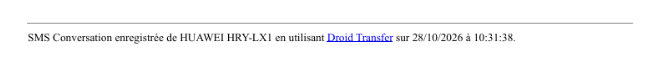 Exemple de pied de page standard pour l’analyse forensique