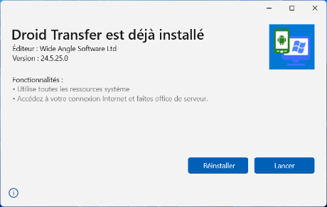 Droid Transfer installer