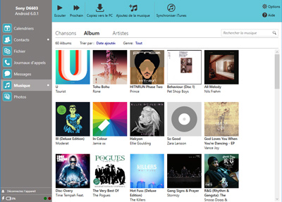 Jouez, gérez et copiez votre bibliothèque musicale Android