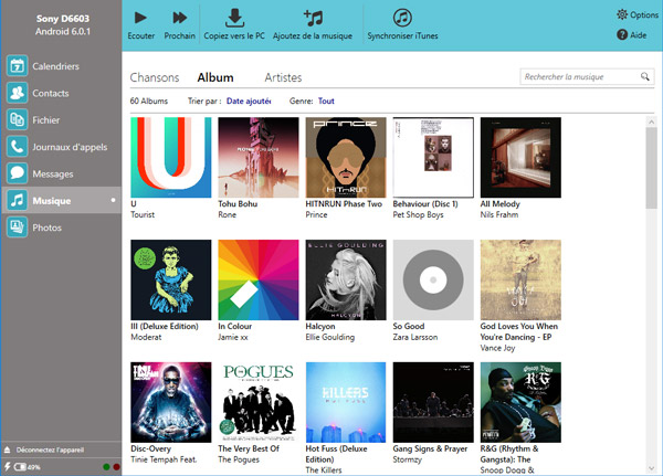 Android music artwork