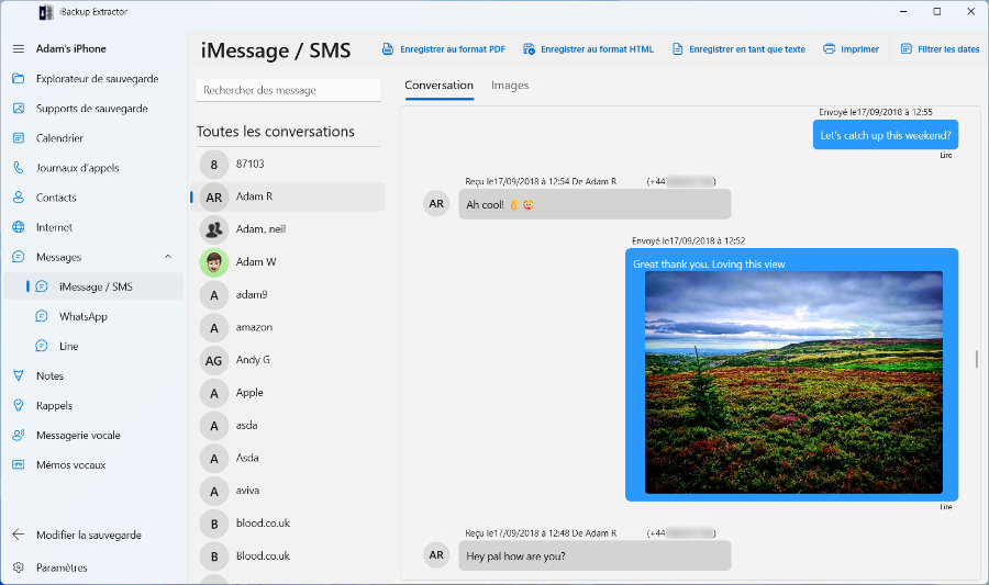 Affichage des messages texte de l’iPhone sur PC sans téléphone