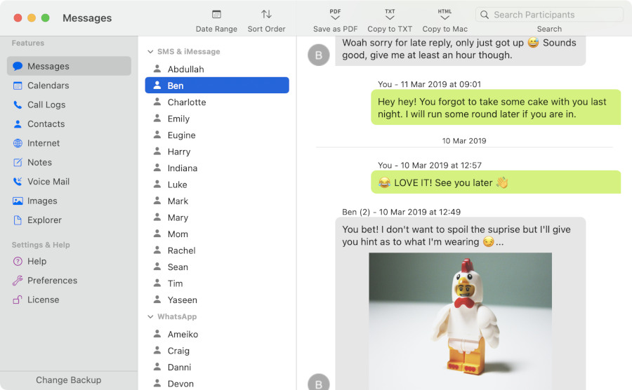 Affichage des messages texte de l’iPhone sur Mac sans téléphone