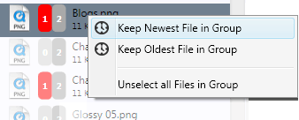 Select which file to keep