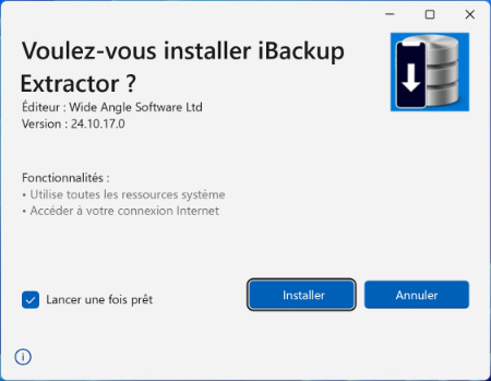 iBackup Extractor installer