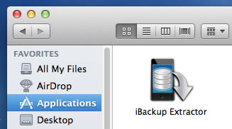 L'icône de iBackup Extractor