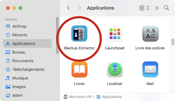 ibackup extractor mac key