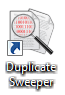 L'icône de Duplicate Sweeper situé sur votre bureau.