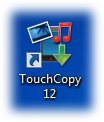 L'icône de TouchCopy situé sur votre bureau.