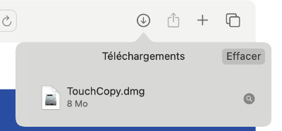 Démarrer le programme d'installation de TouchCopy.