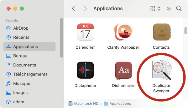 L'icône de Duplicate Sweeper