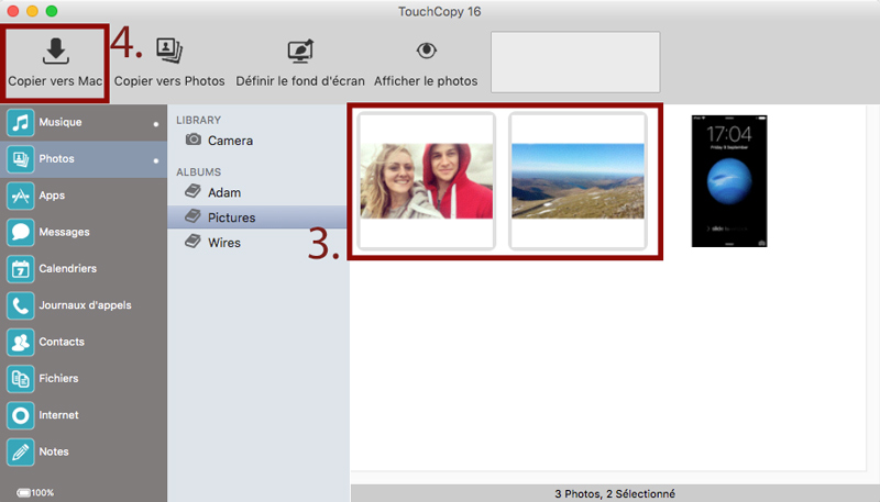 Comment copier des photos depuis un iPhone, iPad, iPod vers un ordinateur