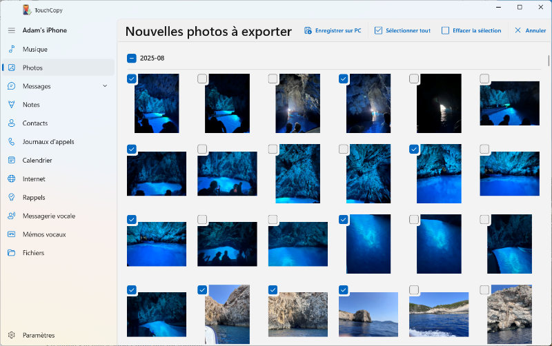 Exporter des photos d’iPhone vers PC avec TouchCopy
