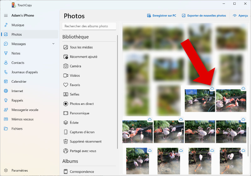 Exporter des photos d’iPhone vers PC avec TouchCopy