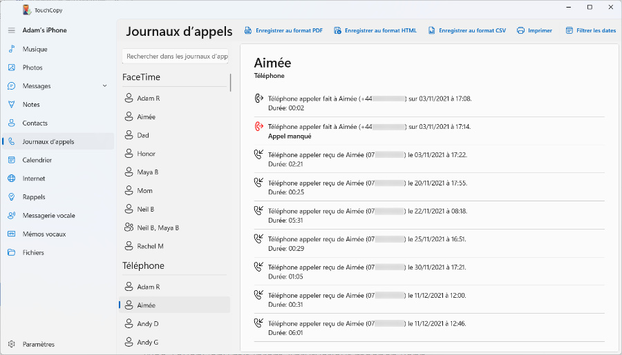 Comment imprimer l’historique des appels d’un iPhone