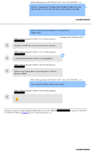 Exemple d’impression de messages iPhone avec des détails d’analyse forensique dans TouchCopy