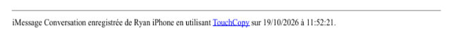Exemple de pied de page standard pour l’analyse forensique