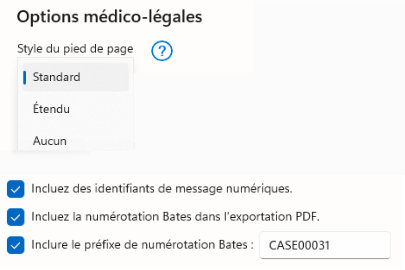 Capture d’écran des réglages d’analyse forensique de TouchCopy servant de référence pour la suite du guide