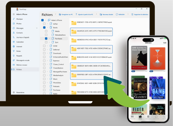 Copier des livres de l’iPhone vers l’ordinateur avec TouchCopy