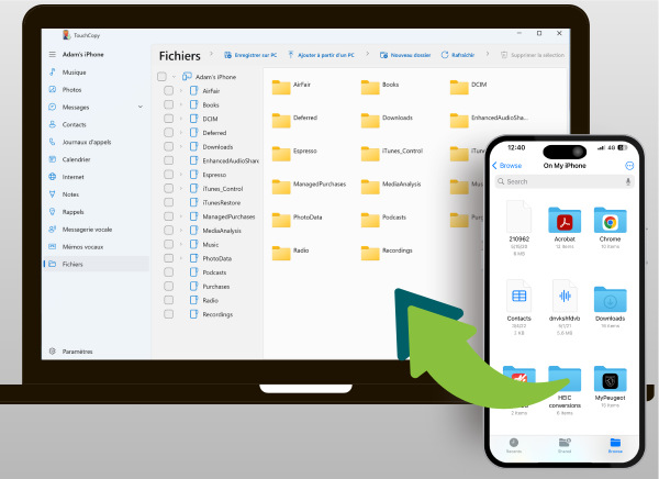 Copier des fichiers de l’iPhone vers l’ordinateur avec TouchCopy
