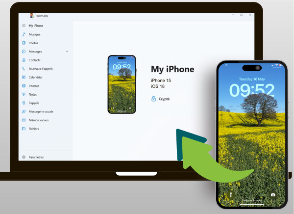 Copier le contenu de l’iPhone vers l’ordinateur avec TouchCopy