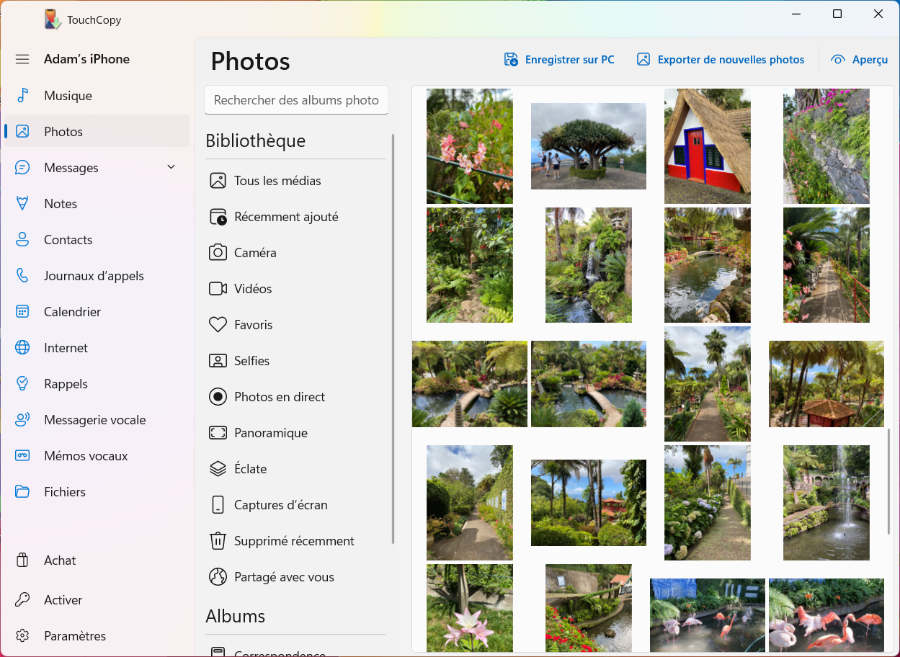 Sauvegarde des photos de l’iPhone sur l’ordinateur avec TouchCopy