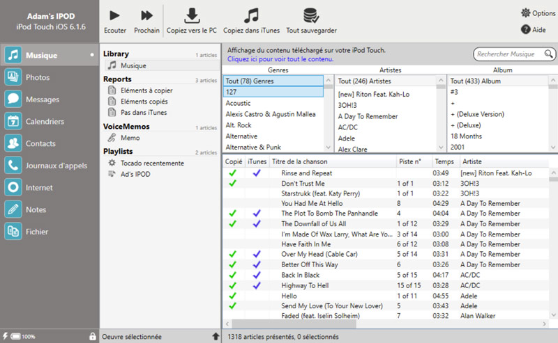 Comment transférer de la musique de votre iPod vers iTunes