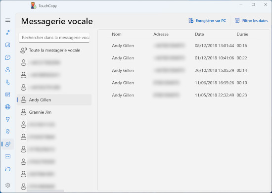 Comment exporter les messages de la messagerie vocale du iPhone vers votre ordinateur